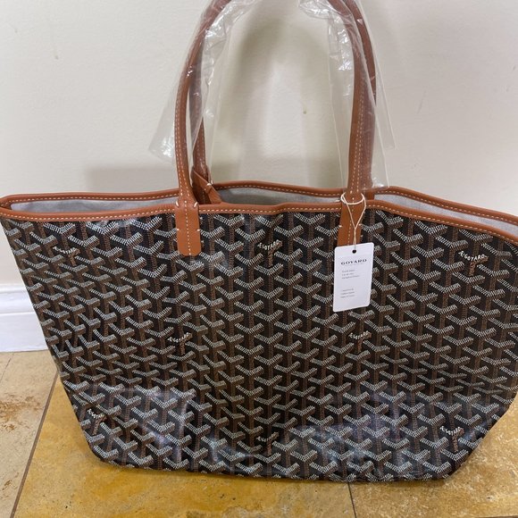 New Goyard St. Louis PM Tote - Black/Tan - Small Size - Picture 3 of 10